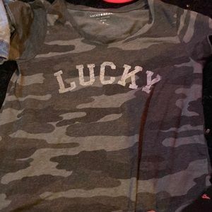 lucky brand grey camo shirt